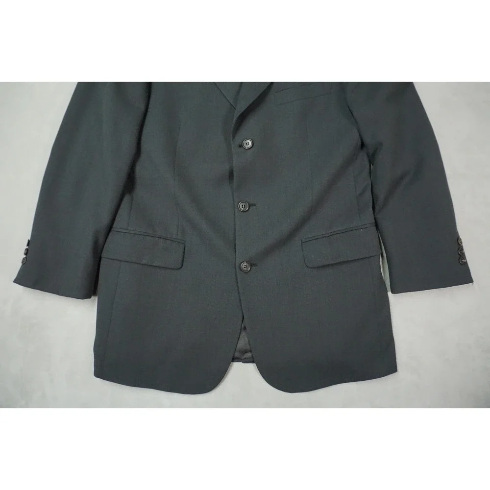 Brooks Brothers Wool Blazer Mens 40R Charcoal Gray Made in‎ Italy Sport Coat